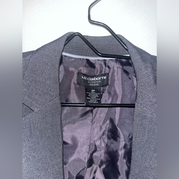 NWT Liz Claiborne Women’s Charcoal Blazer 4P - Picture 7 of 7